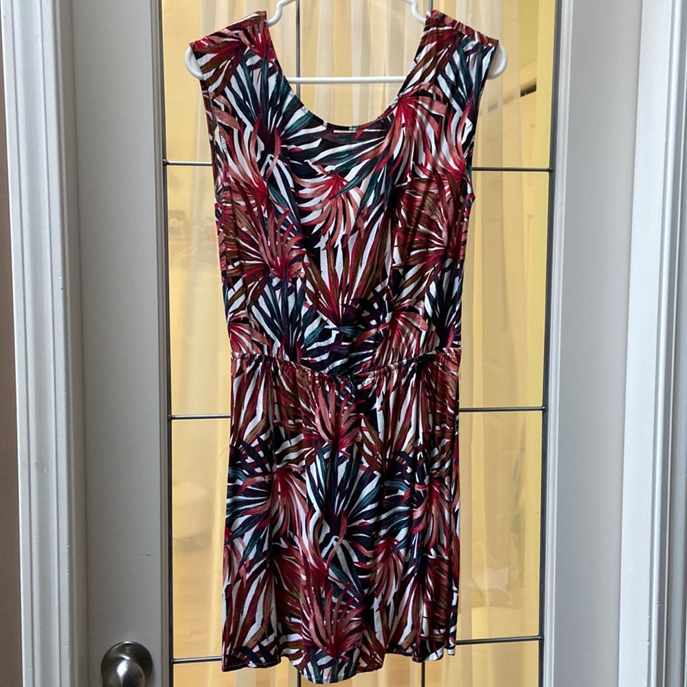 Summer dress - tropical print- small